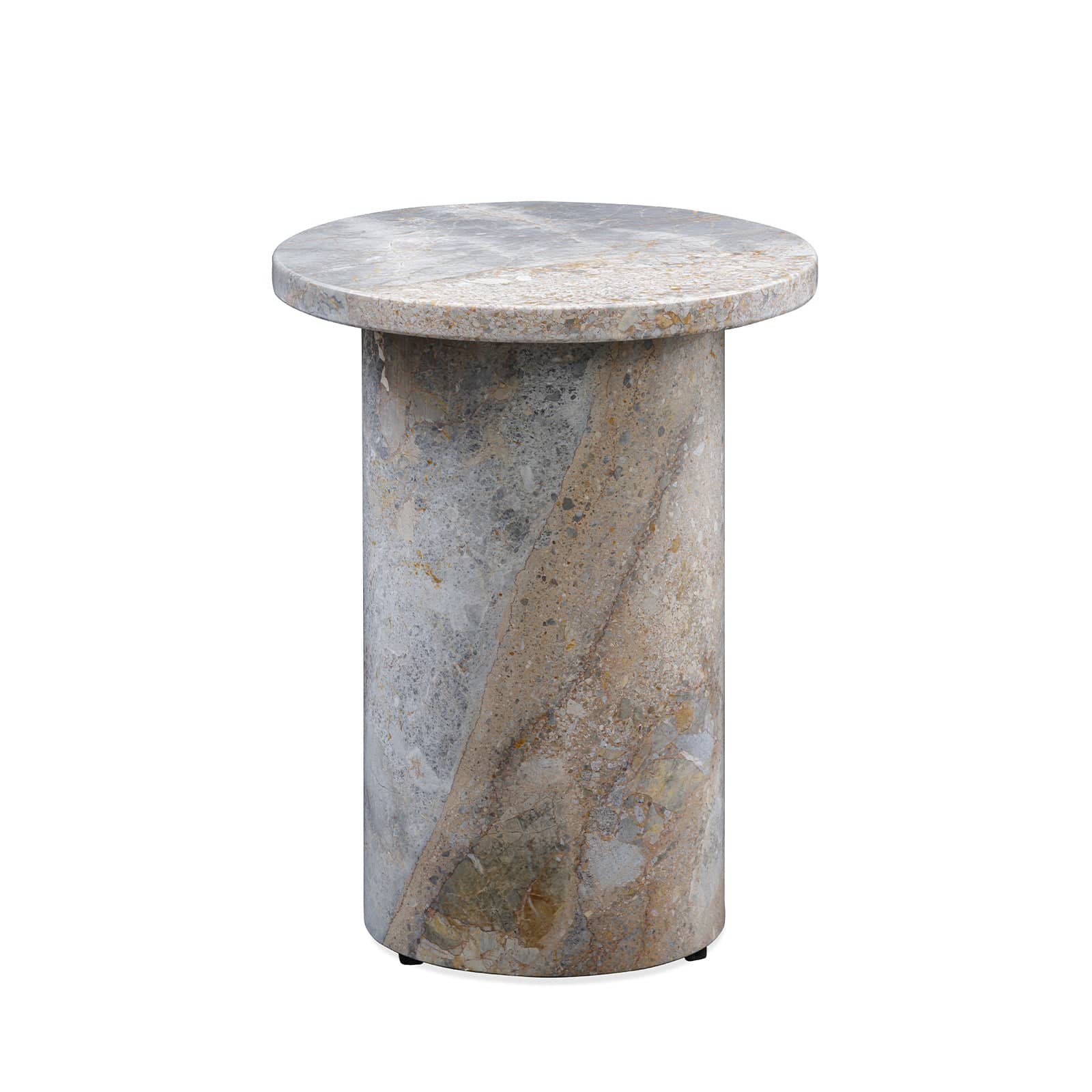 Image of Curve Marble Side Table - Earth Marble