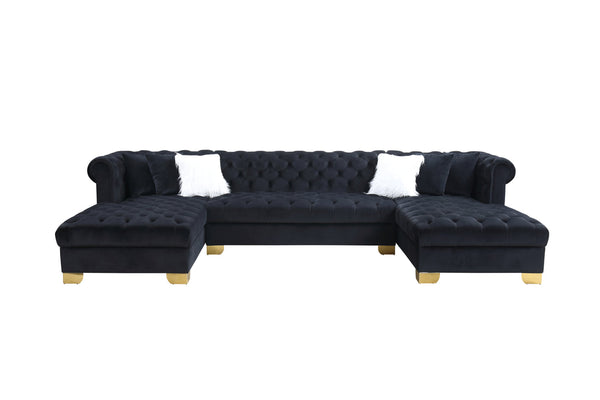 Kim Grey Velvet Sectional