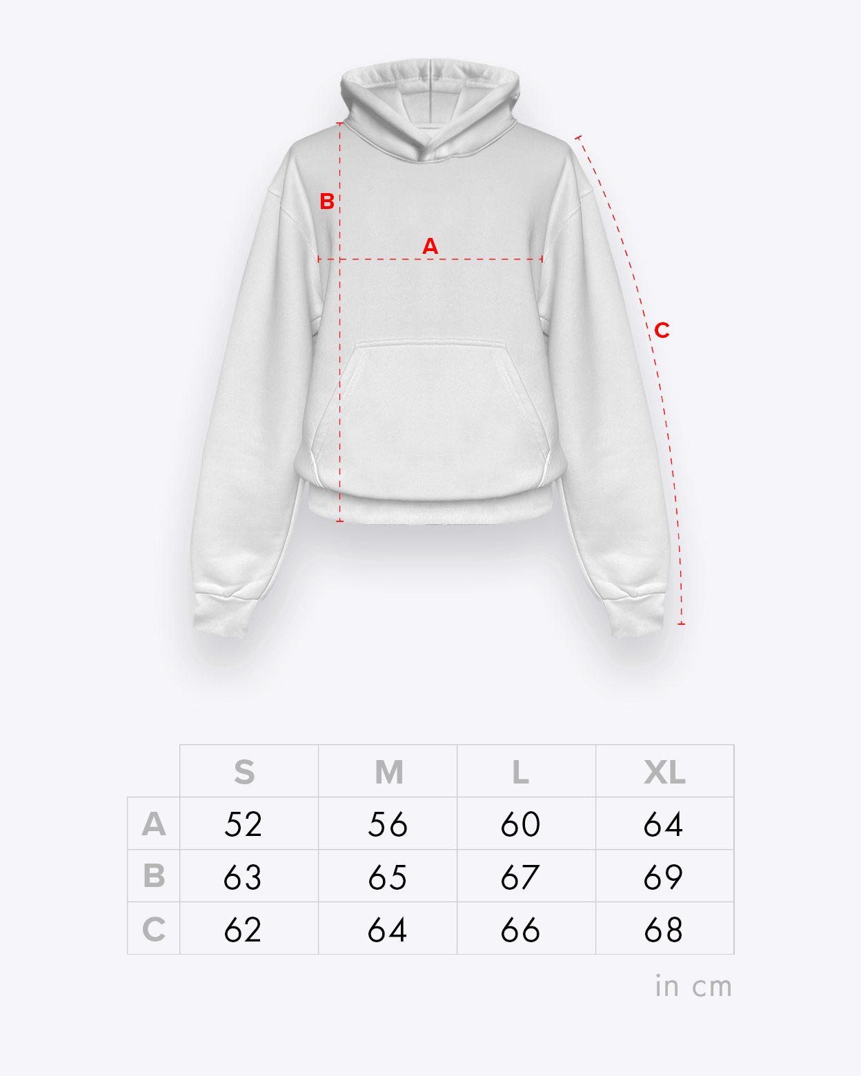 Recrest Size Guide Alpha Hoodie