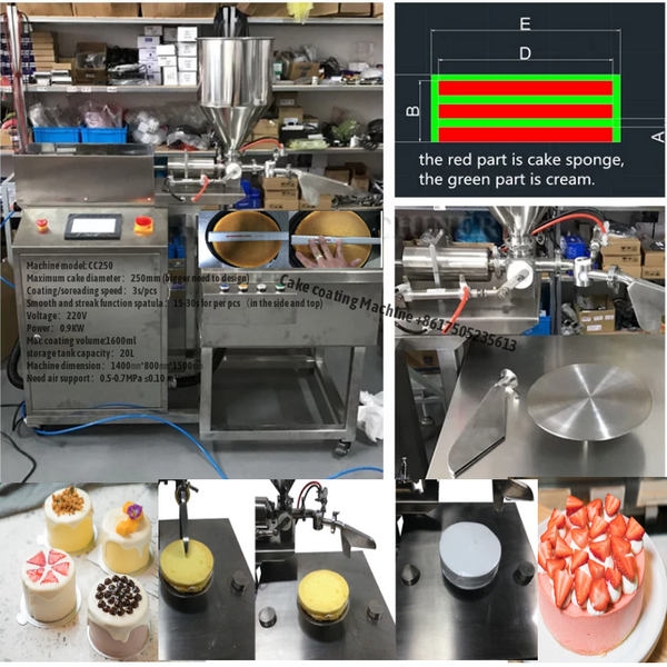 Commercial Round Cake Cream Spreading Machine Birthday Cake