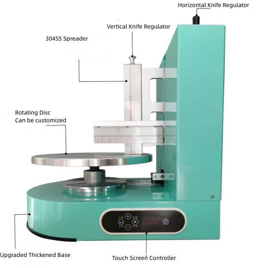 Birthday Cake Decorating Machine Commercial Round Cake Cream Spreading  Machine