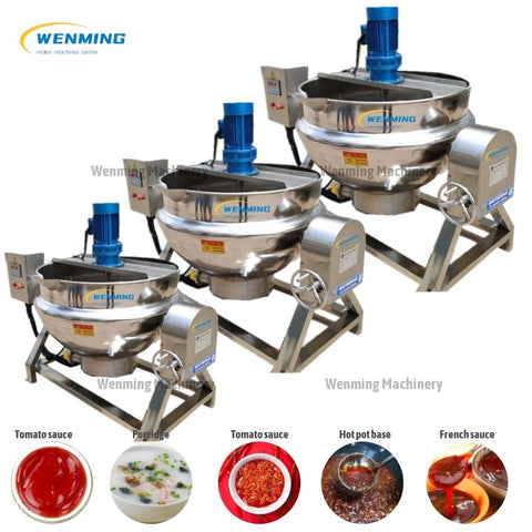 Stainless Steel Full-Automatic Electric Steam Heating Cooking Pot Stirrer  Mixer Sauce Electric Automatic Cooking Pot - China Cooking Mixer,  Industrial Cooking Mixer