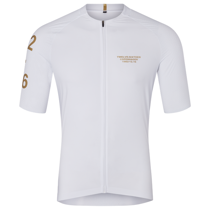 Se Cykeltrøje Sky Pro Jersey 145 Hvid/guld - XS hos Twelve Sixteen