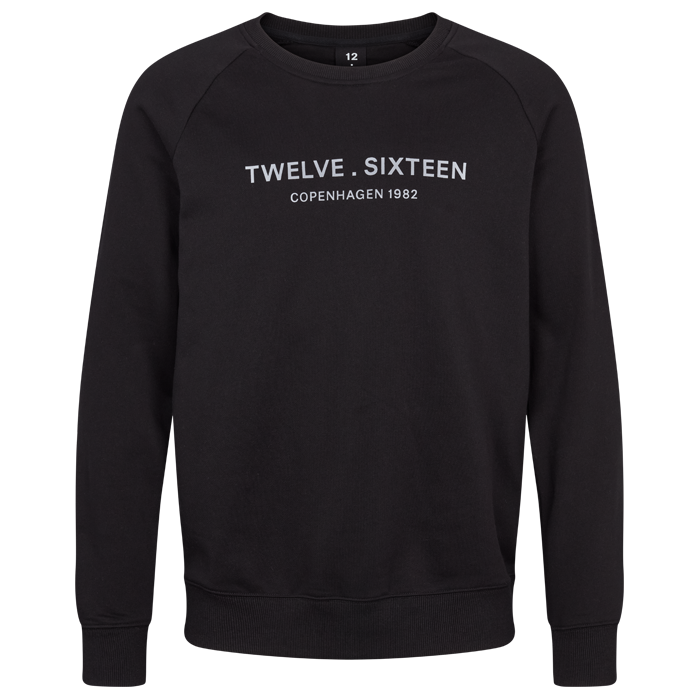 Se Sweatshirt Sort Bomuld - XL hos Twelve Sixteen
