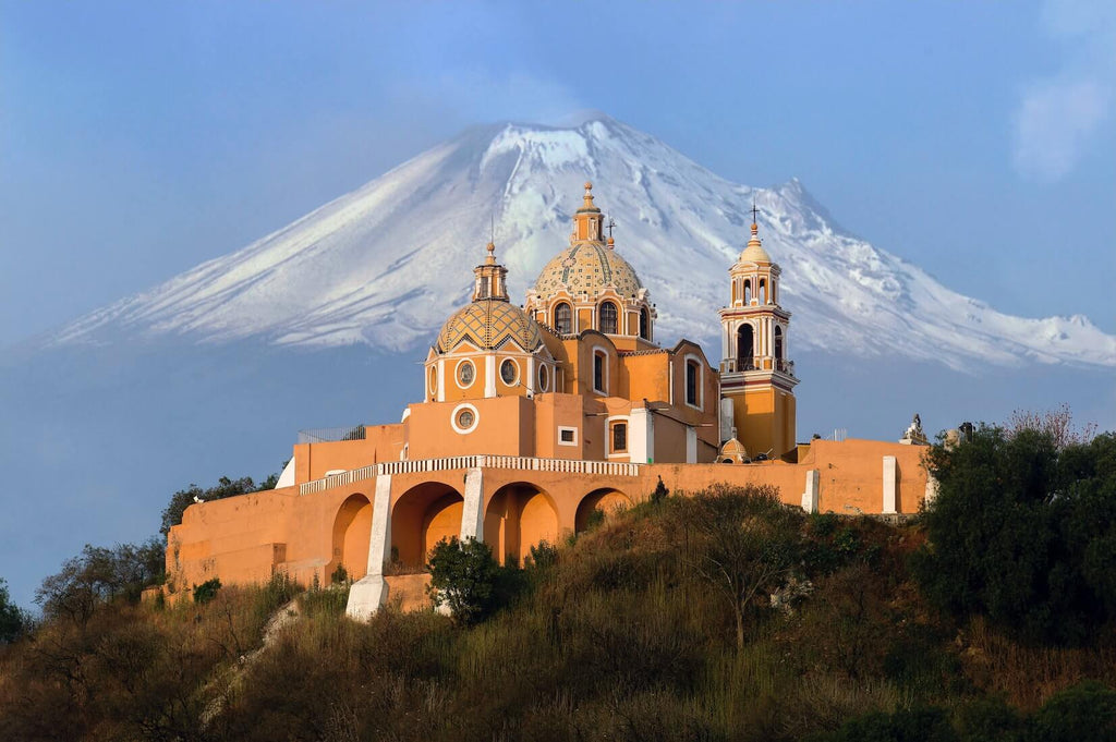 Church of Nuestra Señora de los Remedios in Puebla Mexico