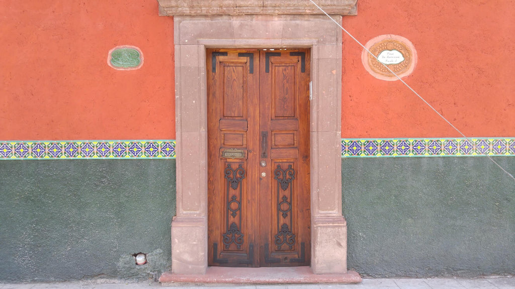 Antique Mexican House Facade