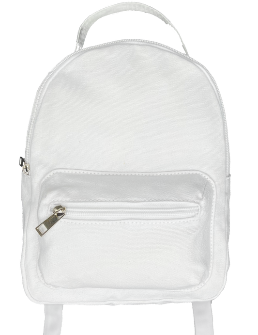 Plain White DIY Backpack  Piggy Back Life – piggybacklife