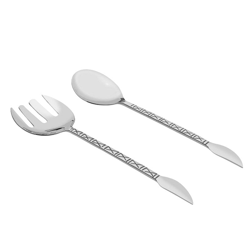 Cross Design Stainless Steel Salad Server Set Fabulloso Com