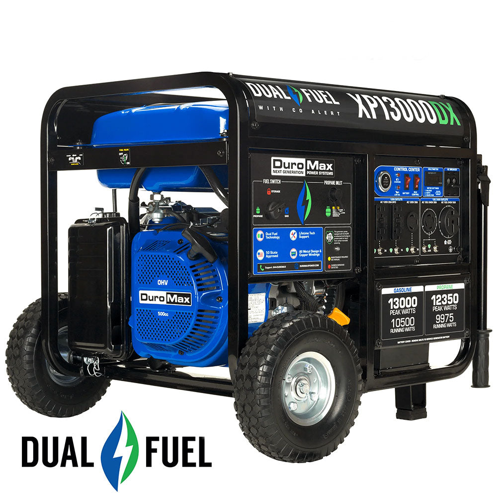 13,000 Watt Dual Fuel Portable Generator w/ CO Alert