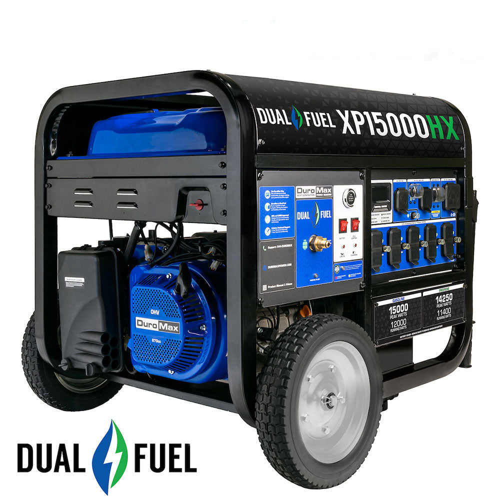15,000 Watt Electric Start Dual Fuel Portable Generator