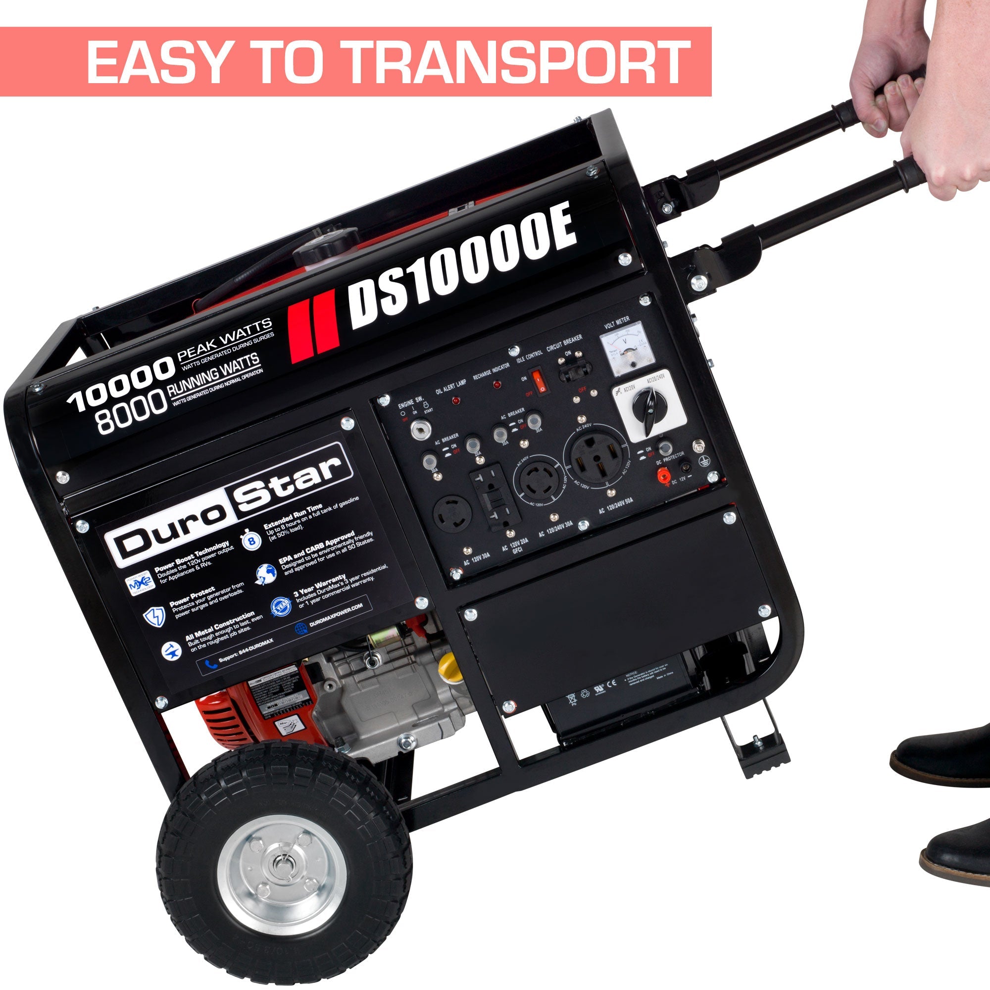 10 000 Watt Gasoline Portable Generator Dse Duromax Power Equipment