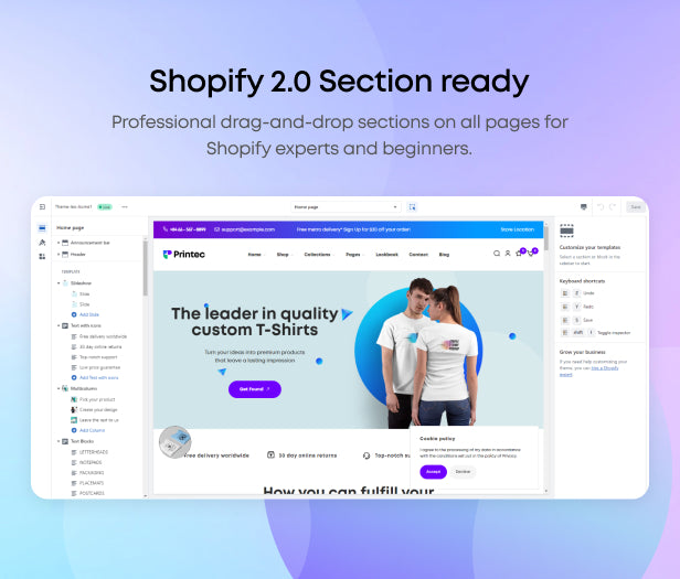 Shopify 2.0 Section ready