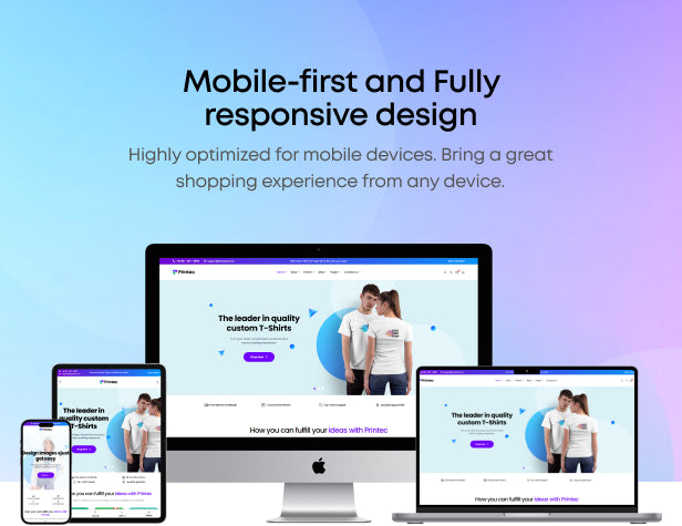 Mobile-first and Fully responsive design
