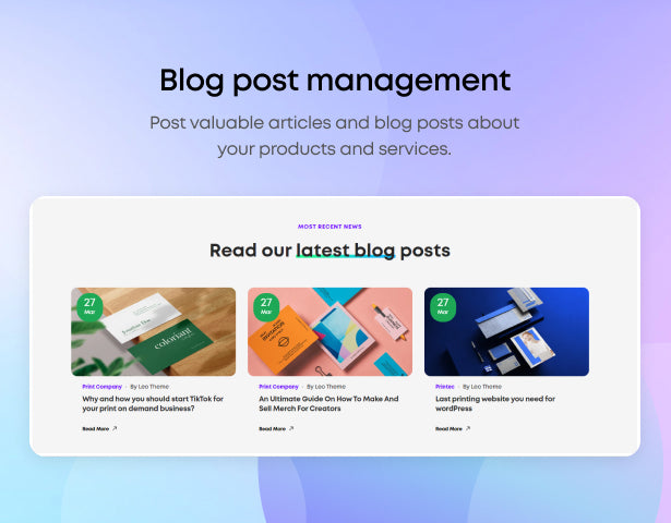 Blog post management