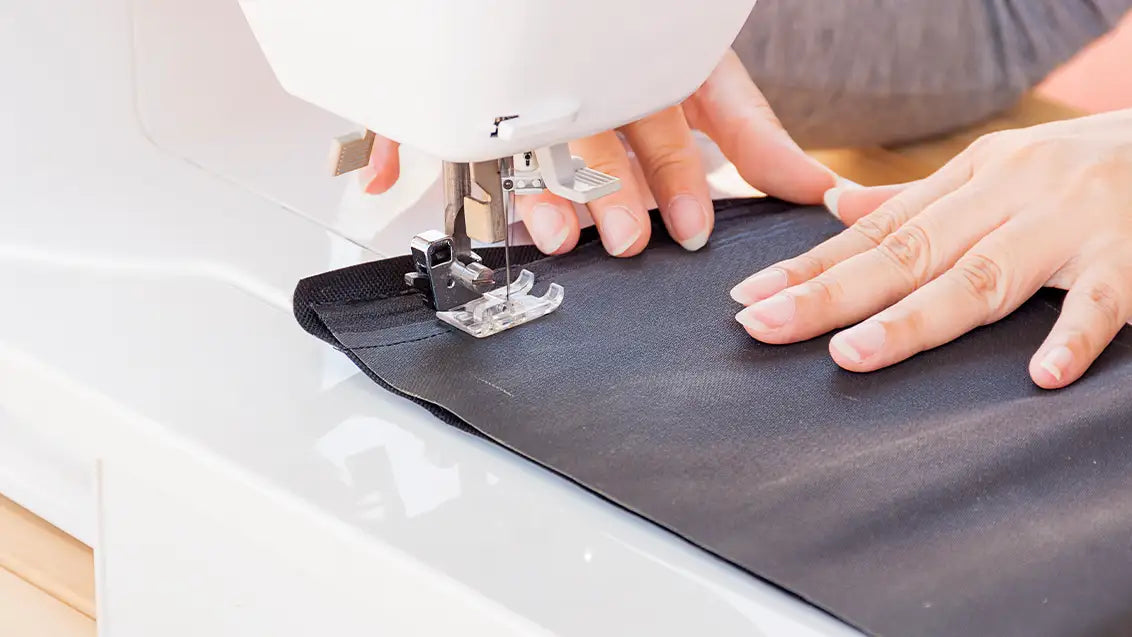 sew the edges of dog bandana