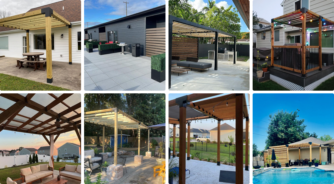 Pictures of finished pergolas submitted by Zen Pergolas customers