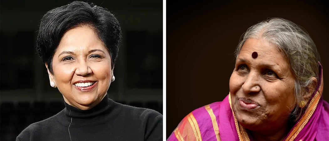 Indra Nooyi(left) and Sindhutai Sapkal(right)