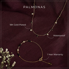 Kaamakya Diamond Mangalsutra Set | 1 year warranty | waterproof | anti-tarnish | Palmonas