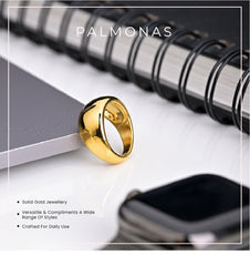 Plain dome ring | 1 year warranty | waterproof | anti-tarnish | PALMONAS