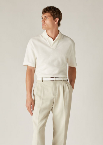 Linen Pants With A Polo Shirt