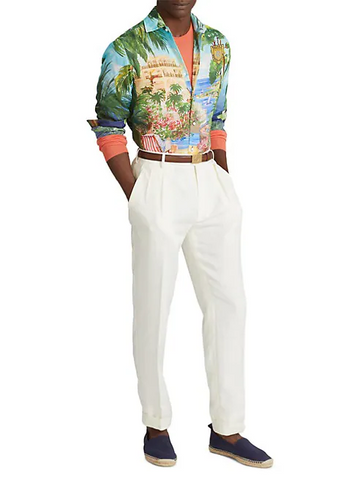 Linen pants With Printed Shirts