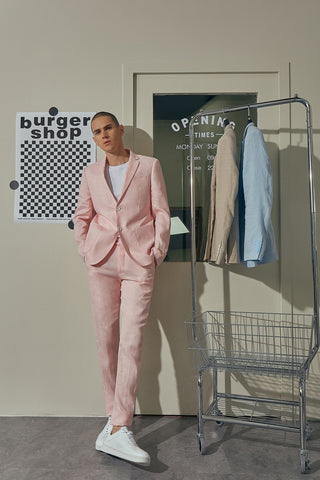 pink men suit