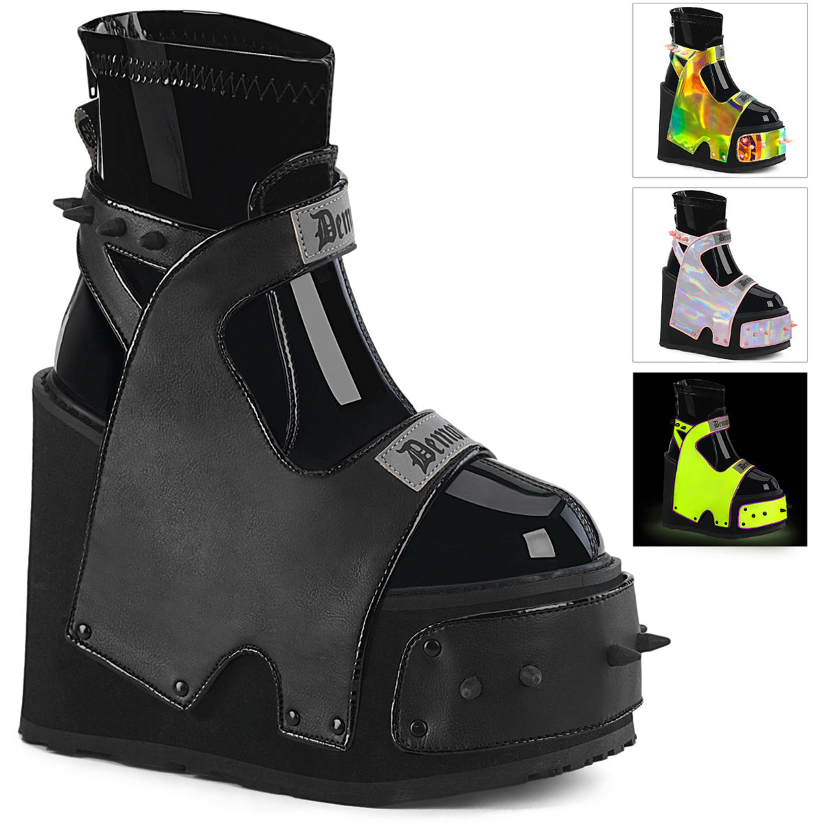 5 1/2" Wedge Pf Boot W/ Interchangeable Shield, Back Zip