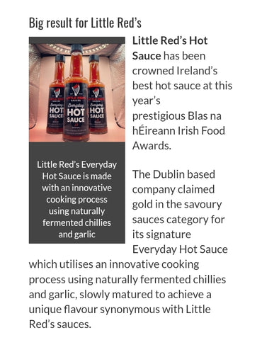 Little Red's Sauces crowned Best Hot Sauce in Ireland 2022