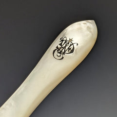 white pearl handle