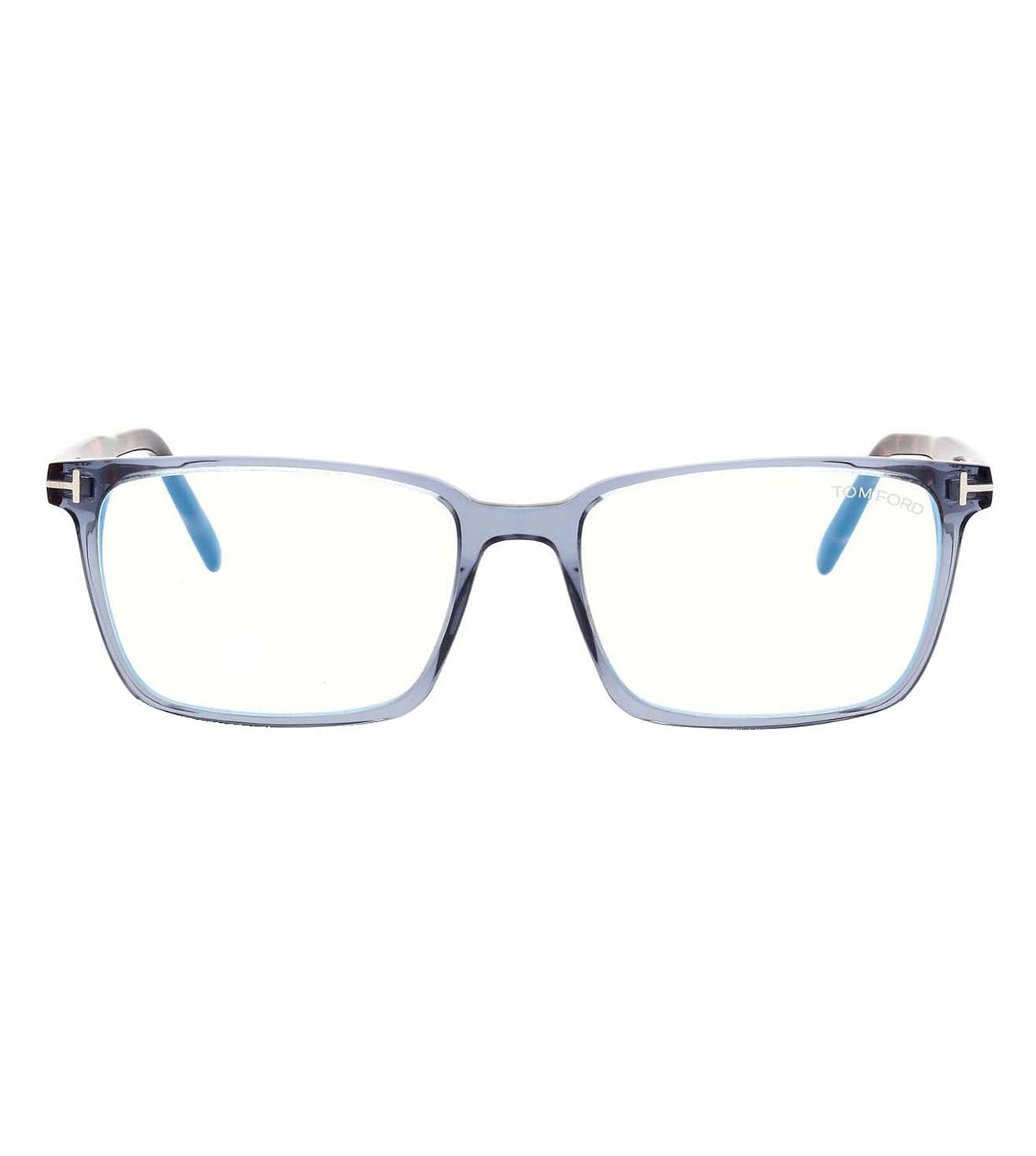 Tom Ford Men's Blue Rectangular Optical Frame