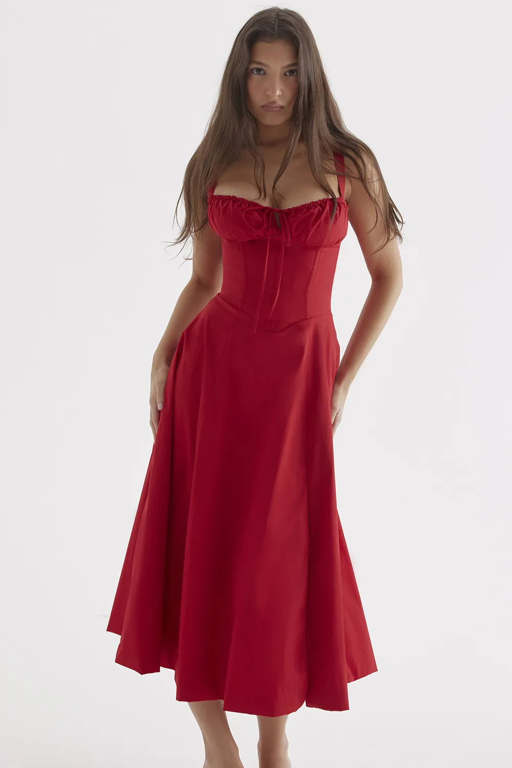 Vestido Midi Vermelho - Padang