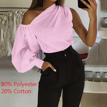 Load image into Gallery viewer, Celmia Women Long Sleeve Shirt Sexy Off Shoulder Solid Tunic Fashion Blouses Casual Top Elegant Party Blusas Feminina
