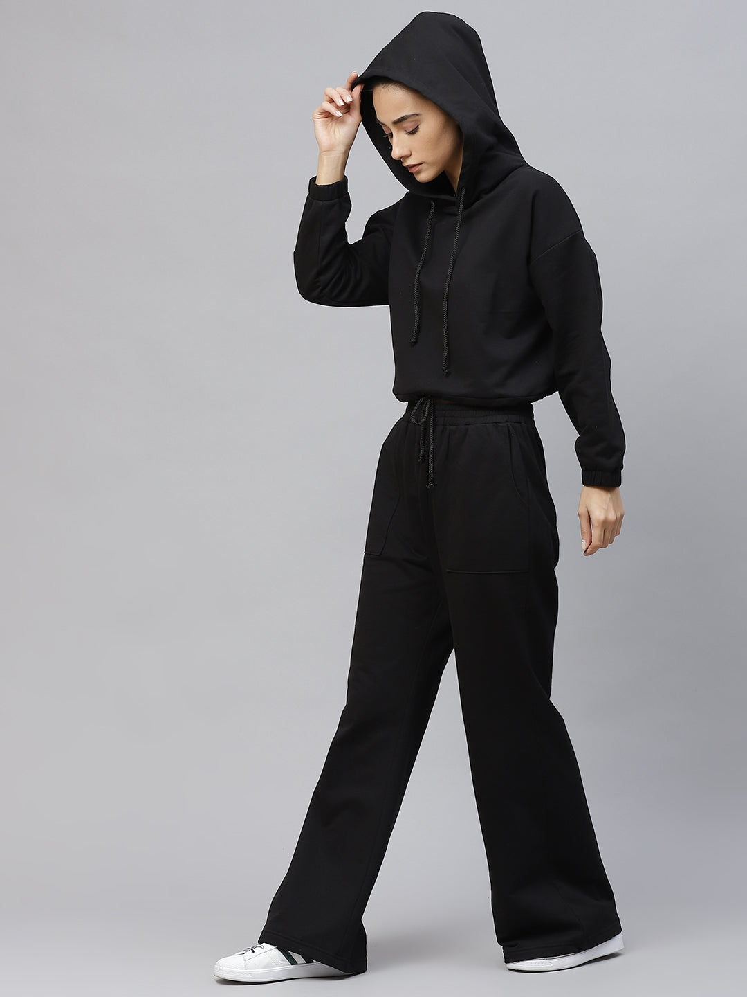 all black jogging suit women's