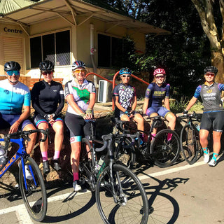 Group of female cyclists