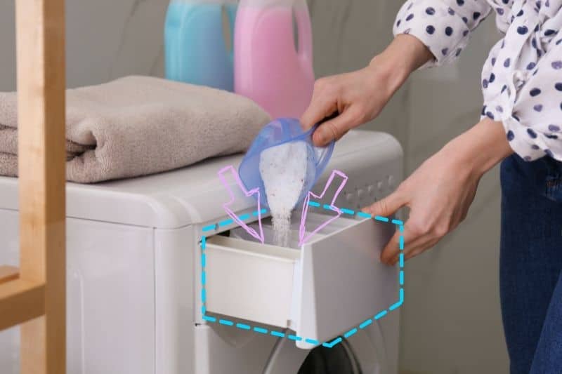 Adaugare detergent curatare masina de spalt rufe