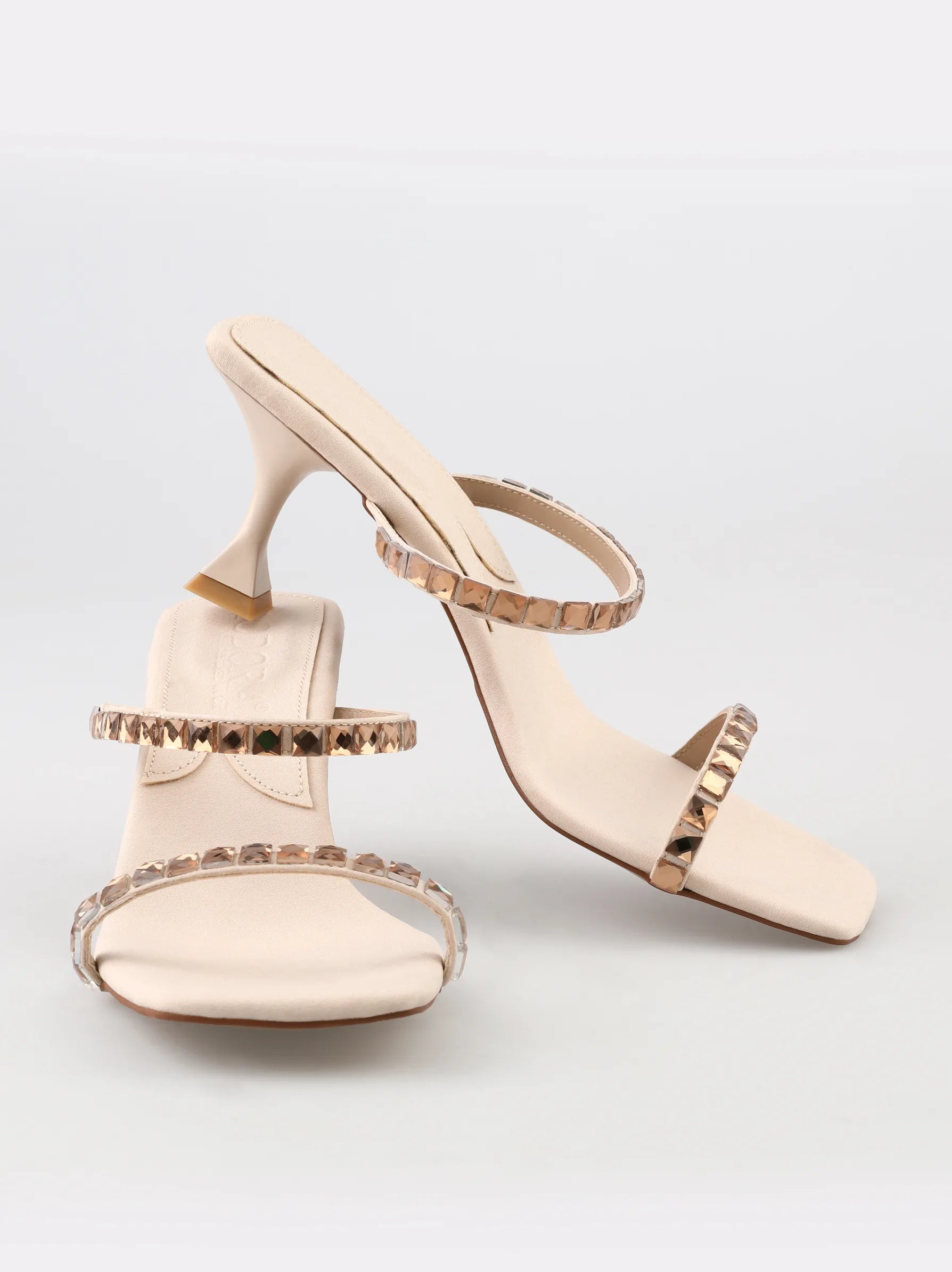 Syktkmx Womens Clear Pointed Toe Stiletto Heels Ankle Strap Pumps Sexy  Stripper High Summer Wedding Bridal Sandals, Cream, 6.5 price in Saudi  Arabia | Amazon Saudi Arabia | kanbkam