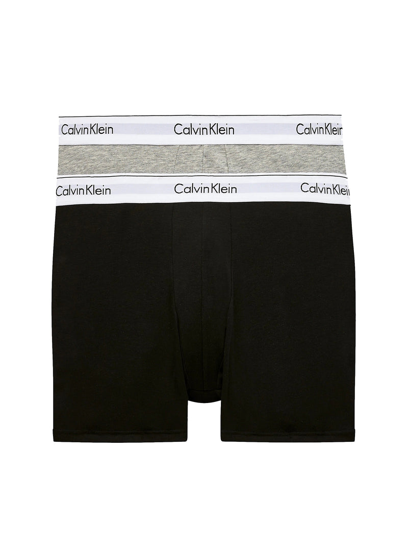 Calvin Klein 2 Pack Boxer Briefs - Longer Legs - MODERN COTTON - Black |  Trunks and Boxers