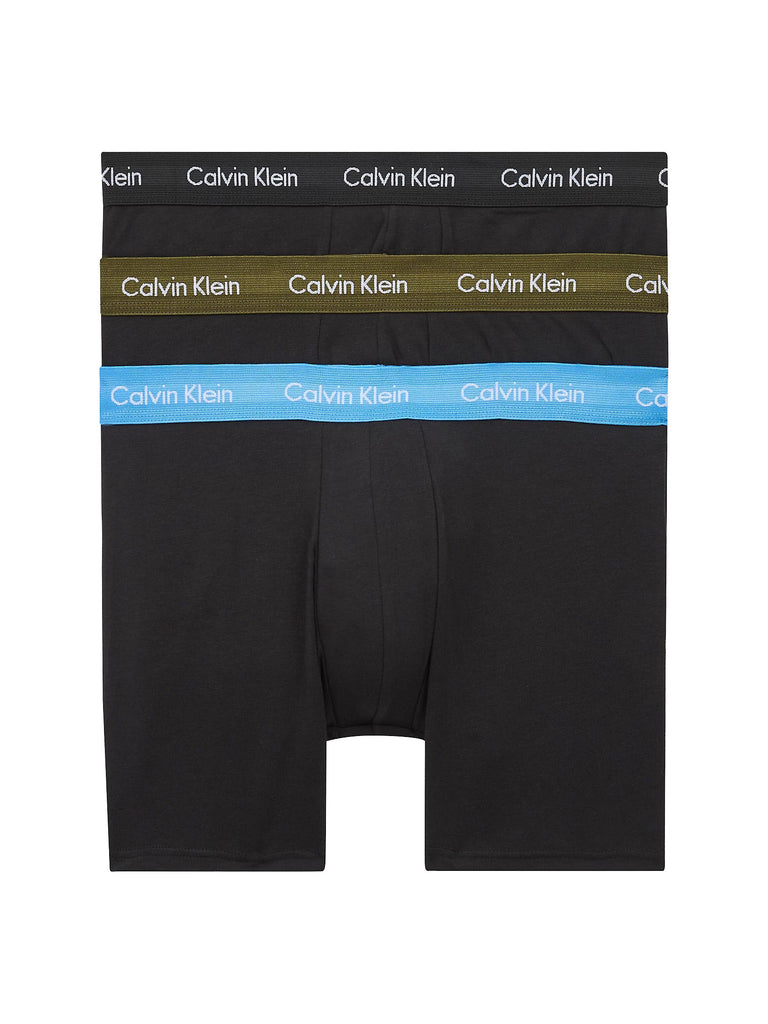 Calvin Klein 3-Pack Cotton Stretch Long Leg Boxer Briefs - Black - White -  Grey