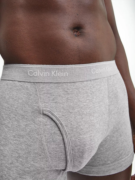 Calvin Klein 3 Pack Pure Cotton Classic Fit Trunks - Black / White / G |  Trunks and Boxers