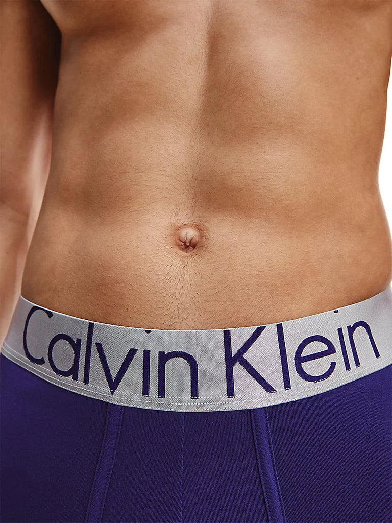 Calvin Klein 3 Pack Trunks - Steel Cotton - Dusty Sailor / Pale Orchid |  Trunks and Boxers