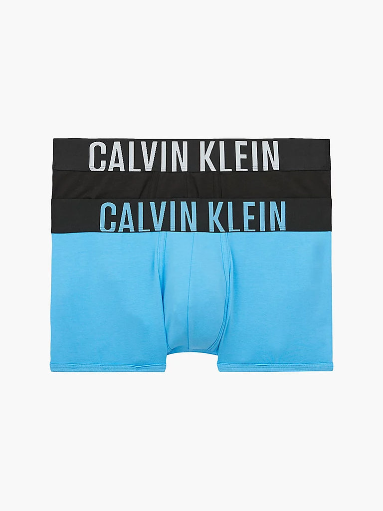 Calvin Klein New 2 Pack Trunks - Intense Power ( Black / Signature Blu |  Trunks and Boxers