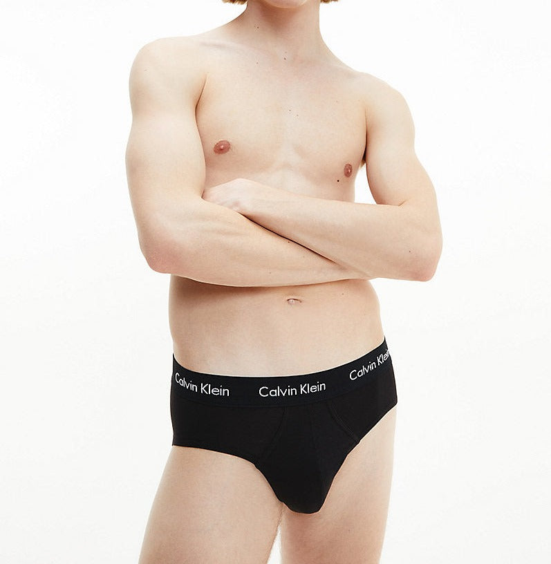 Calvin Klein 5 Pack Hip Briefs - Cotton Stretch Black | Trunks and Boxers