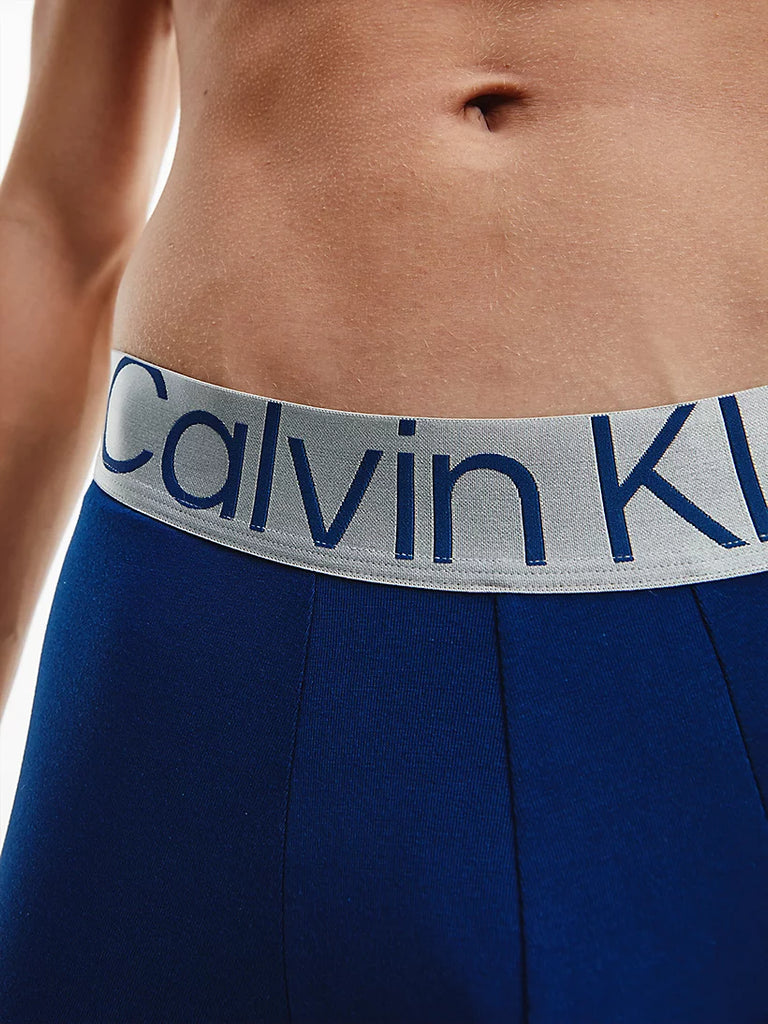Calvin Klein - 3 Pack Boxer Briefs Steel Cotton - Grey/Berry/Blue | Trunks  and Boxers