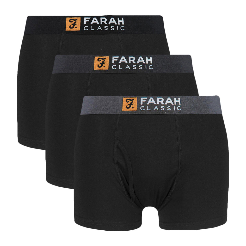 Farah-Mens Underwear-Bamboo Classic Keyhole Trunks-2 Pair Pack