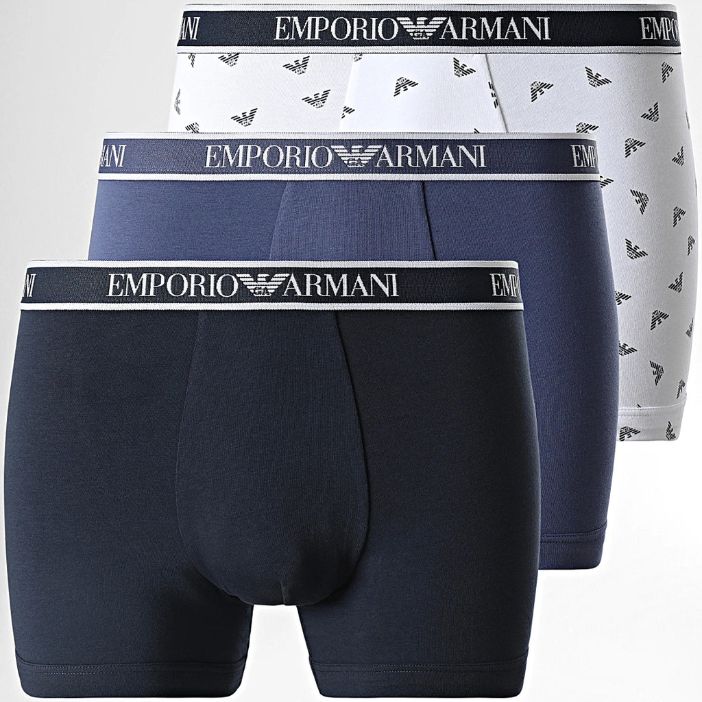 Giorgio Armani 3 Pack Boxers For Men - White/Black/Grey, M price in UAE,  UAE