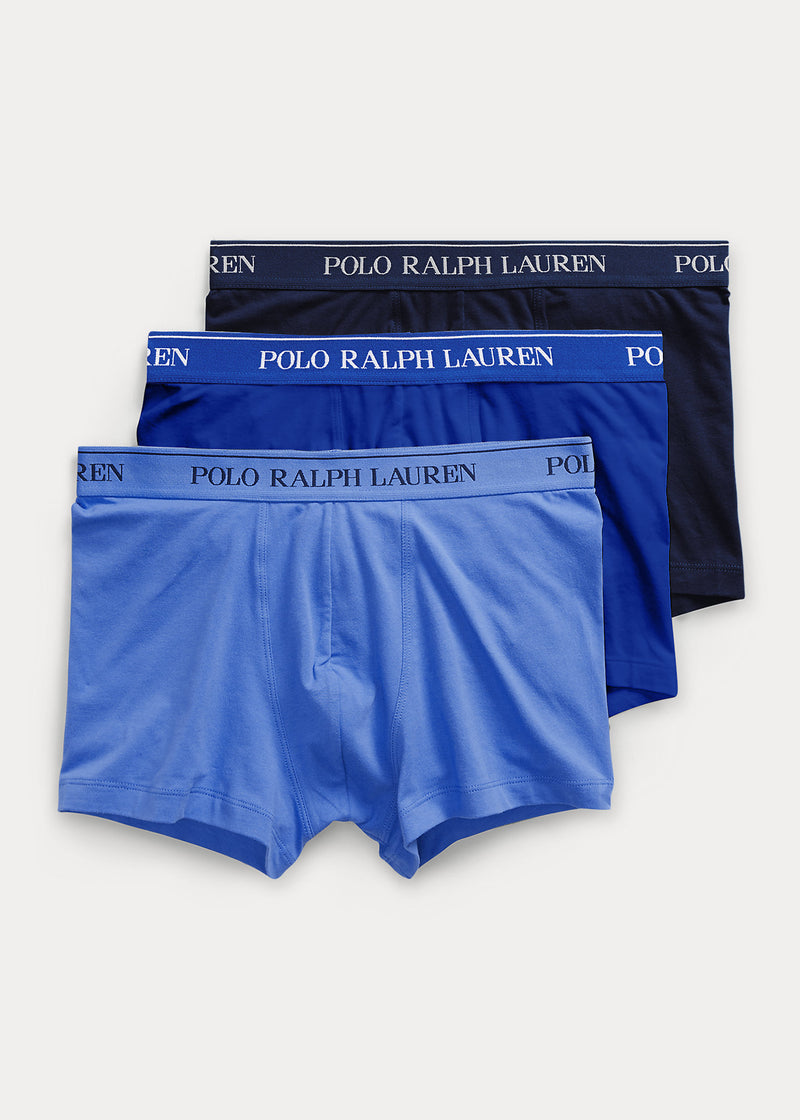 Polo Ralph Lauren Classic Boxer Trunks 3-Pack (Navy/Sapphire/Blue) | Trunks  and Boxers