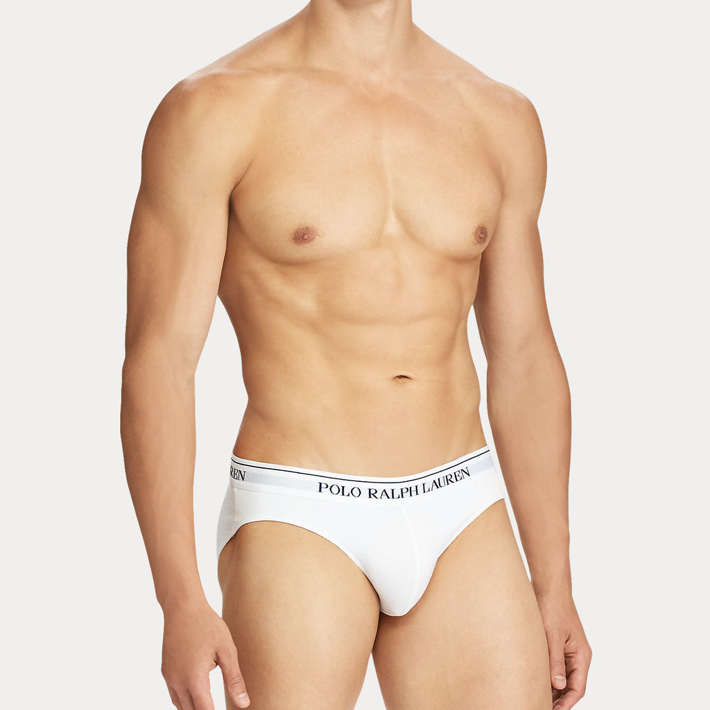 Polo Ralph Lauren Underwear 3-Pack Low Rise Stretch-Cotton Briefs - Wh |  Trunks and Boxers