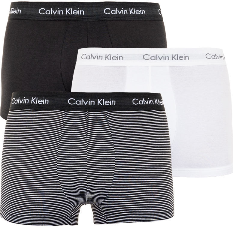 Calvin Klein 3 Pack Cotton Stretch – Low Rise Trunks White / Red / Nav –  Trunks and Boxers