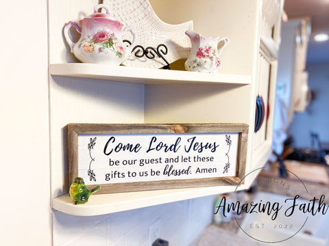 Come Lord Jesus Wood Frame Art - Amazing Faith Designs