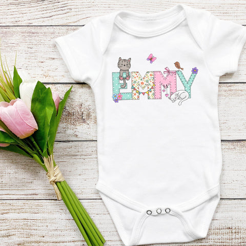 Spring Personalized Baby Onesie